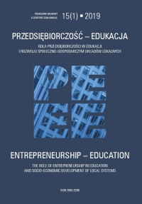 					View Vol. 15 No. 1 (2019): The role of entrepreneurship in education and socio-economic development of local systems
				